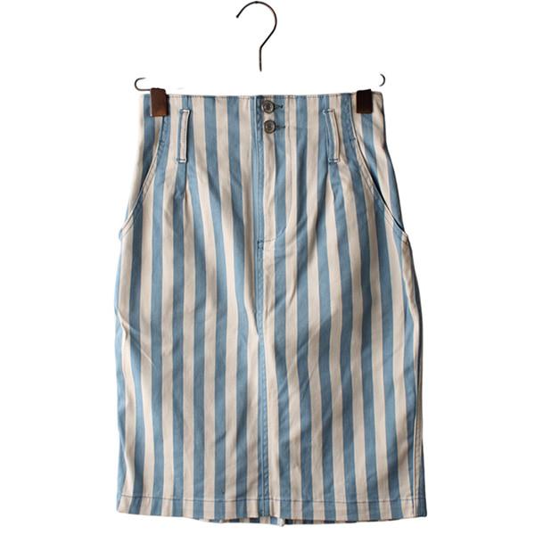 COLZA빈티지스트라이프코튼스커트 / Women M