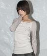 HEAVENLY OFF-SHOULDER LONG SLEEVE (BEIGE) F25QB084