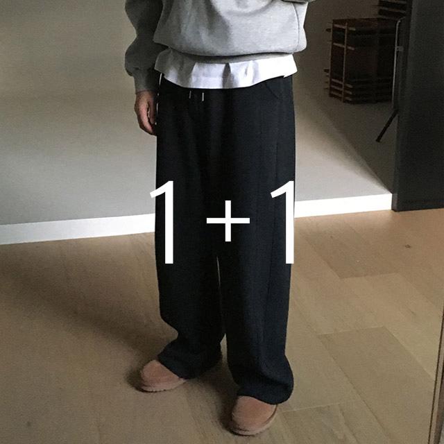 [1+1] 로프티 절개 기모 니트 팬츠