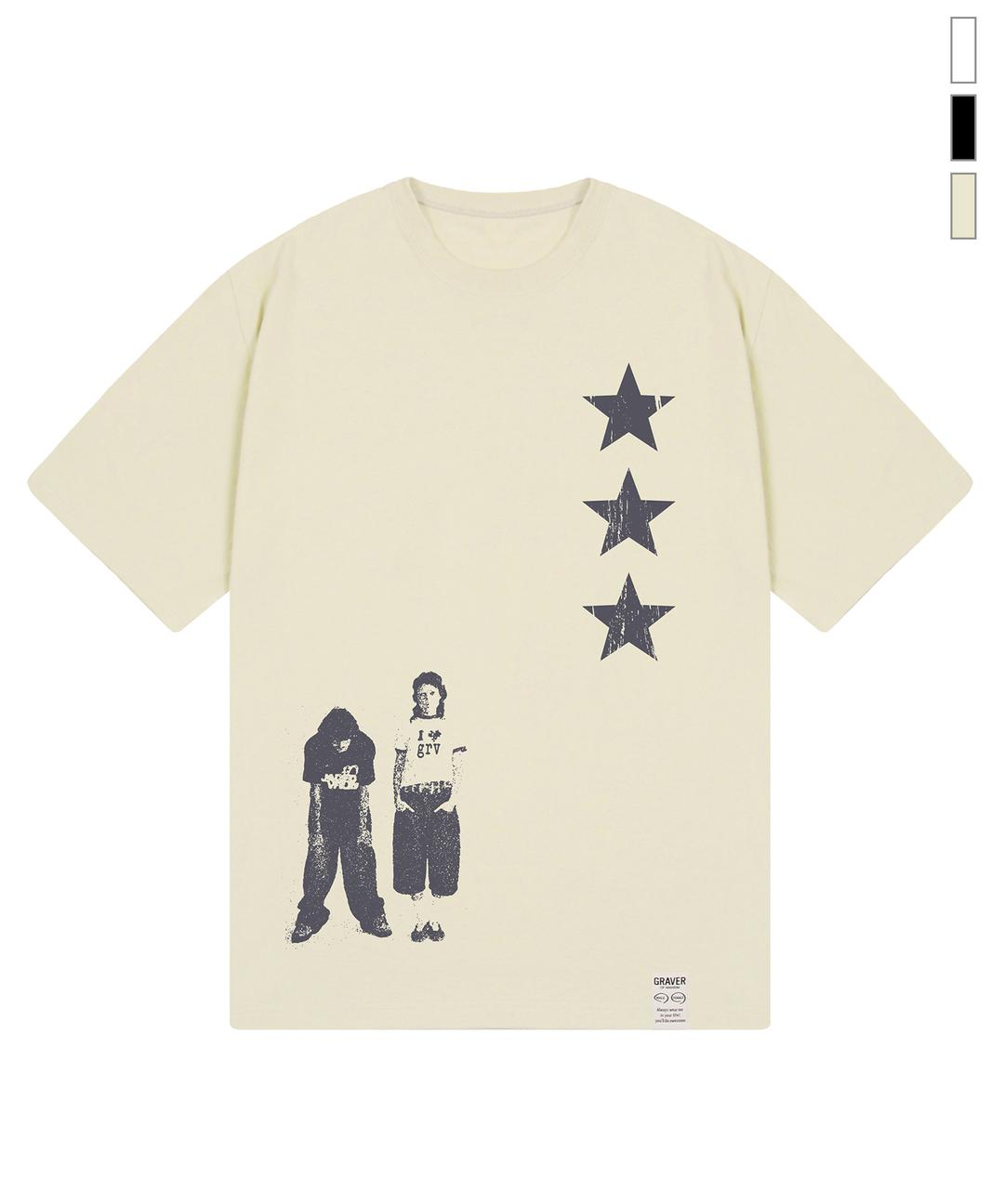 [UNISEX]STAR3 반팔티_3color