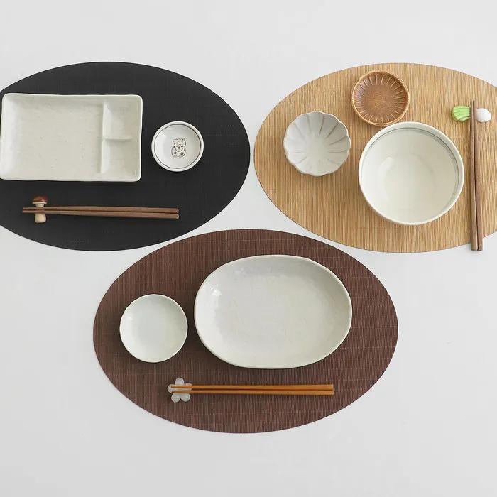 [소로이샵] 대나무 타원 롤 테이블매트 3color