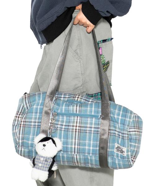 XTA100 체크 더플 백 (BLUE)