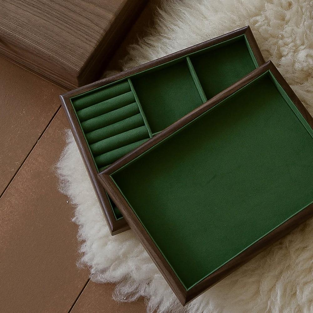 그린 주얼리 트레이  #Green walnut jewerly tray (type2)