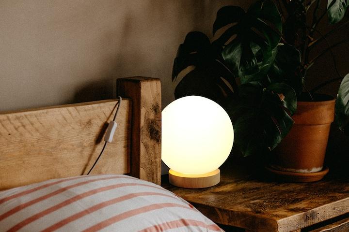 스노우볼 스탠드 유리볼 침실LED 원형 무드등