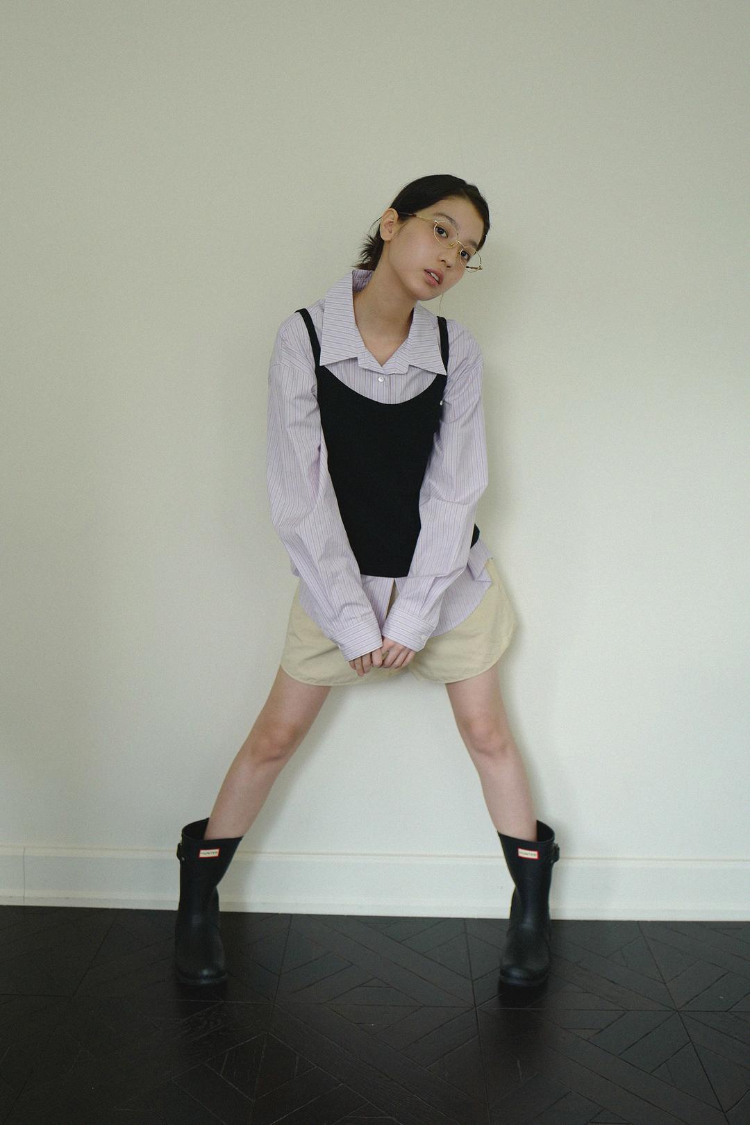 순차발송중 2nd) moui Classic shirt (STRIPE : KUWAMURA) 2 color