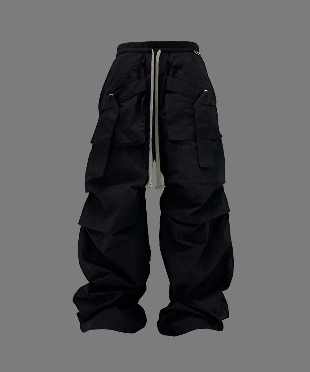 W047 (Wide safety cargo pants black) / 7월 중순 리스탁
