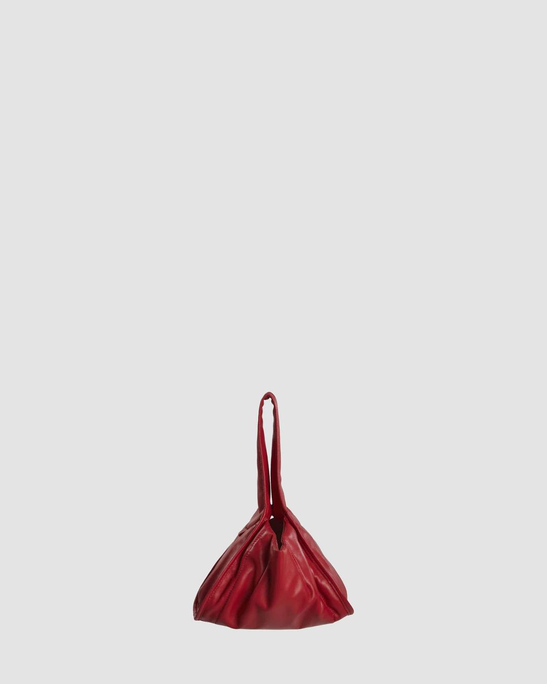 Lamb Skin Mini Hobo / CHERRY (KiSSES SHAPE)램 스킨 미니 호보 / 체리 (키세스 쉐입)