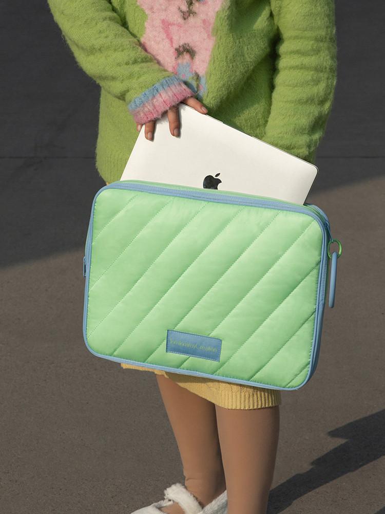 칩앤리빙 메론그린 16인치 맥북 노트북가방 테블릿 갤탭S8울트라 아이패드프로5세대