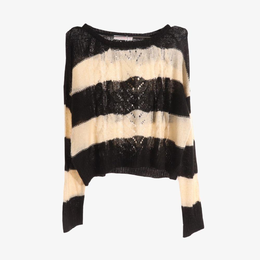 ANNE BASKET 아크릴 100% 스트라이프 니트 M