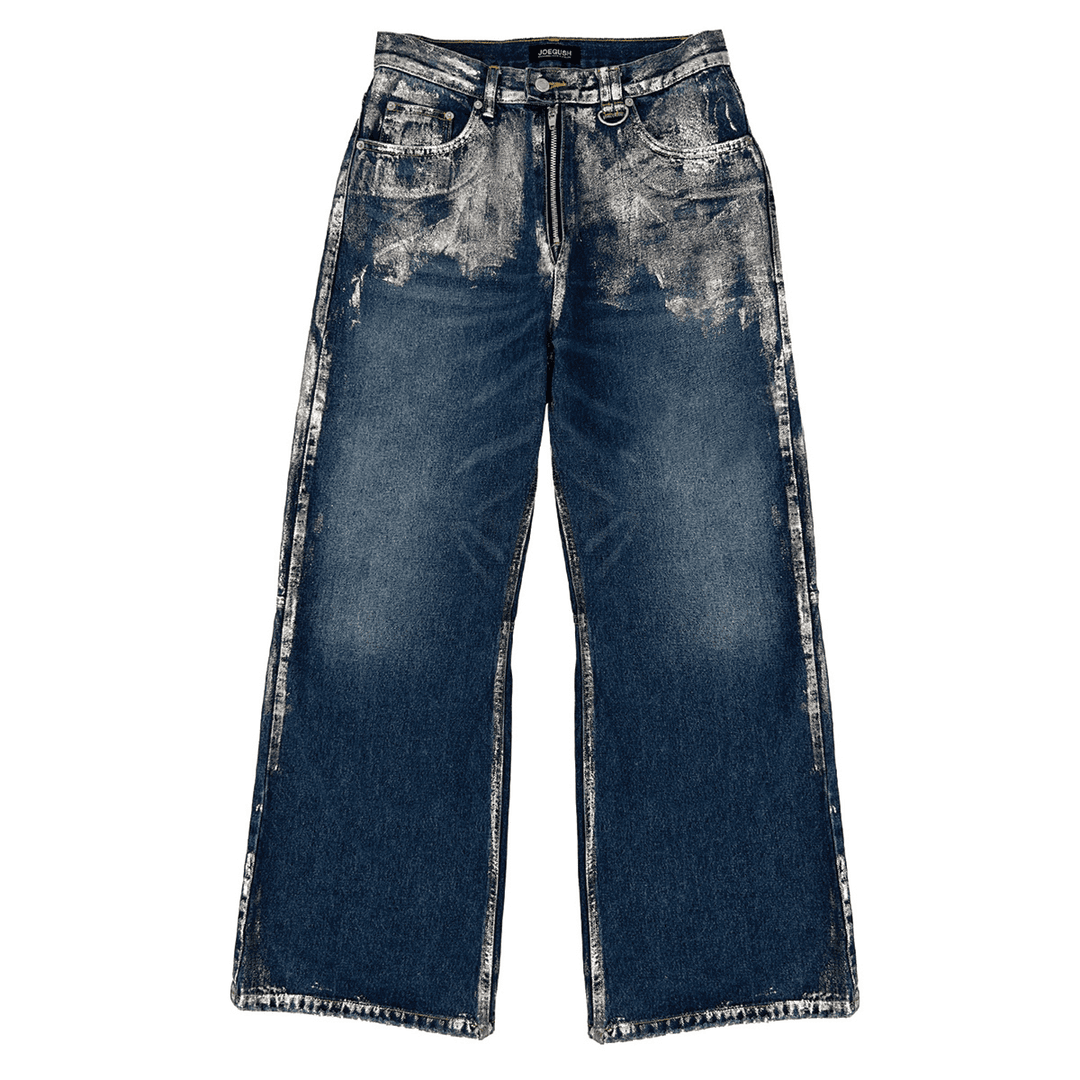 Foiled Coating Jeans (Indigo)