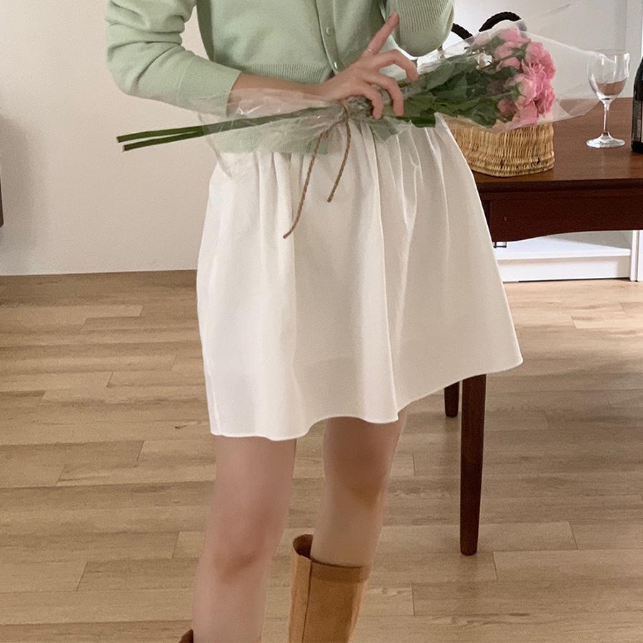 원로그 리벳 미니 스커트