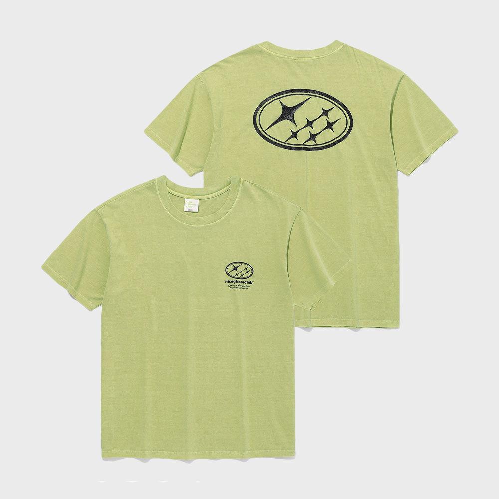 샤이닝 심볼 피그먼트 다이드 티셔츠_그린(NG2CMUT541A)
