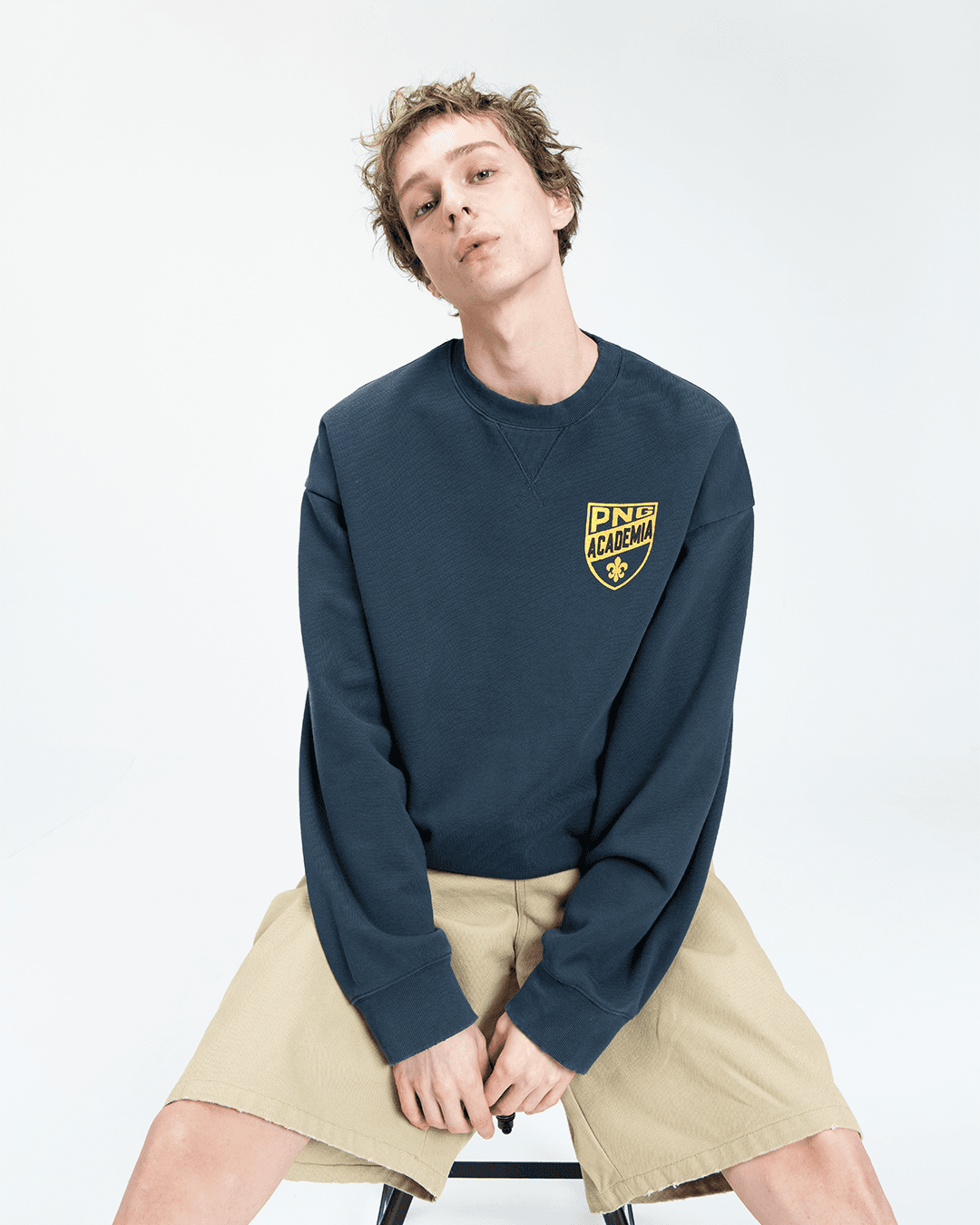 ACADEMIA SWEAT SHIRT NAVY