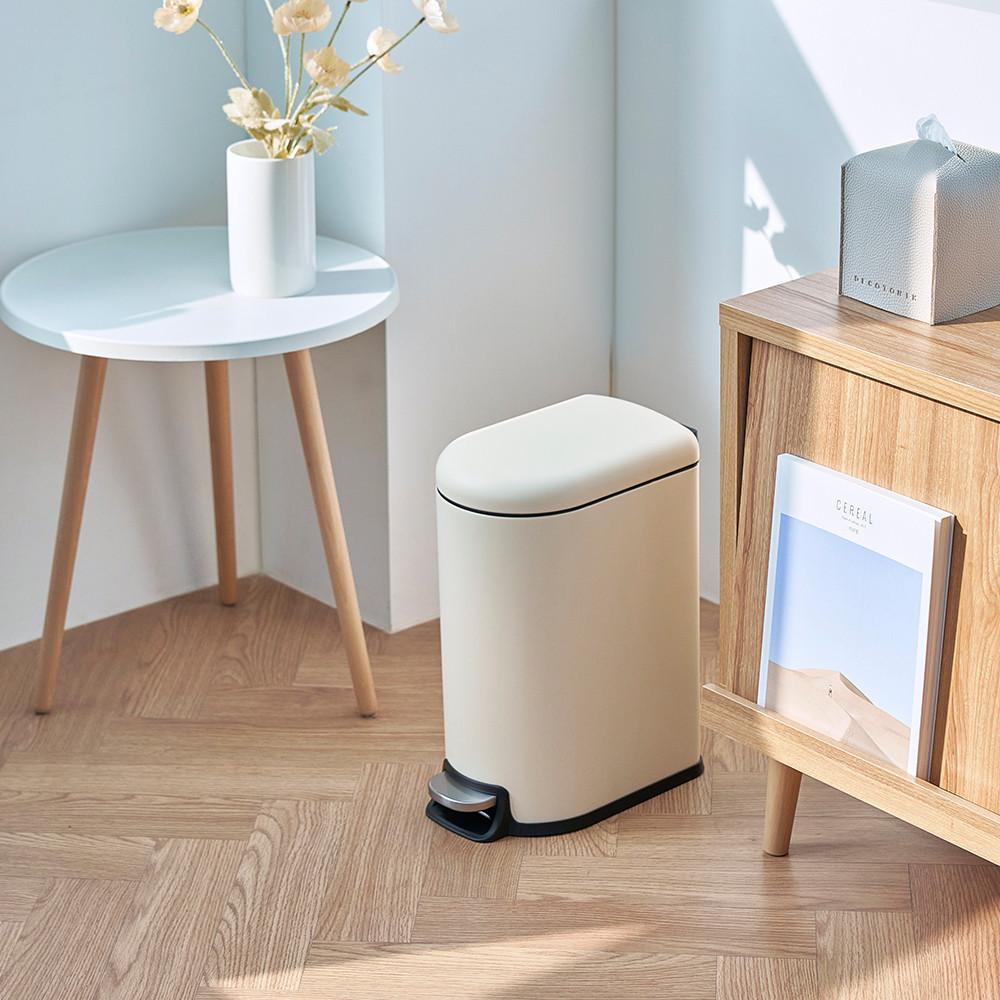 프랑코셀렉트 무소음 페달휴지통10L (돔타원)