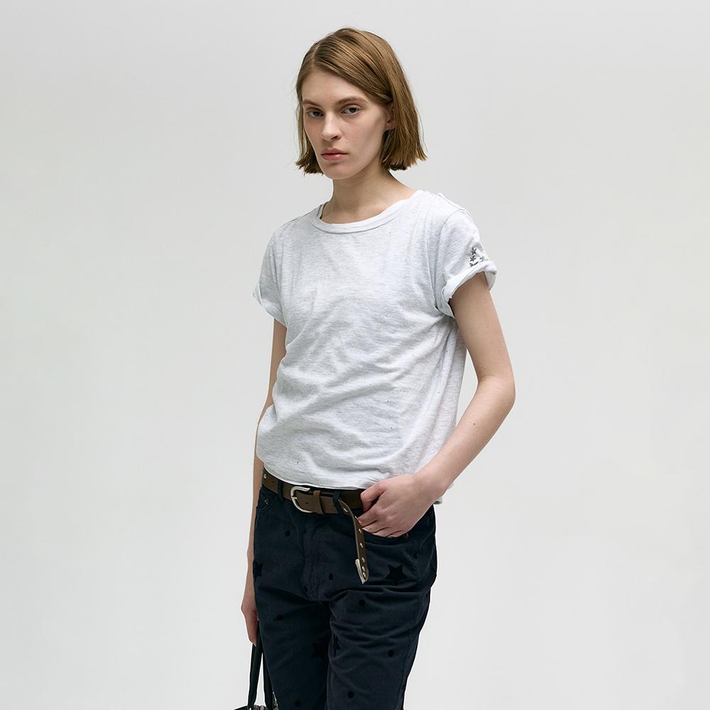 SHABBY ROUND T-SHIRT_light grey