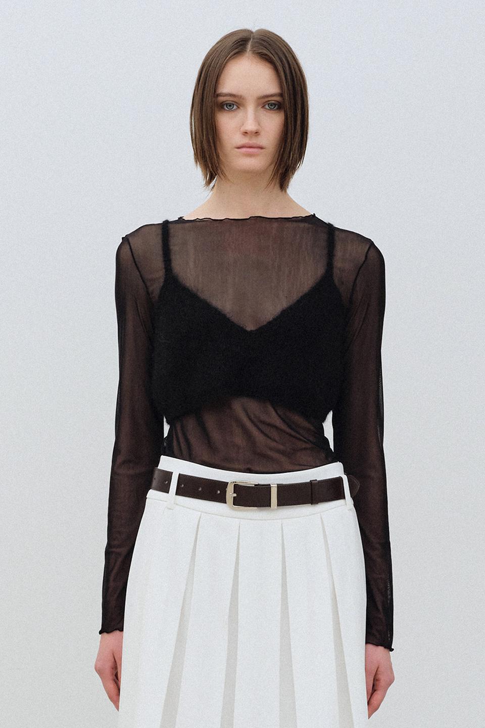 Mohair Bustier Knit_black