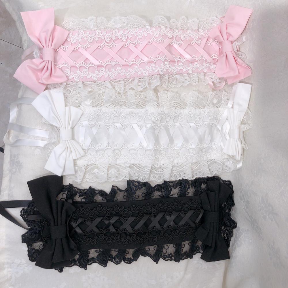 코르셋 머리띠 (화이트/핑크/블랙)