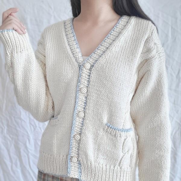 크리미 청키 가디건 Creamy Chunky Cardigan