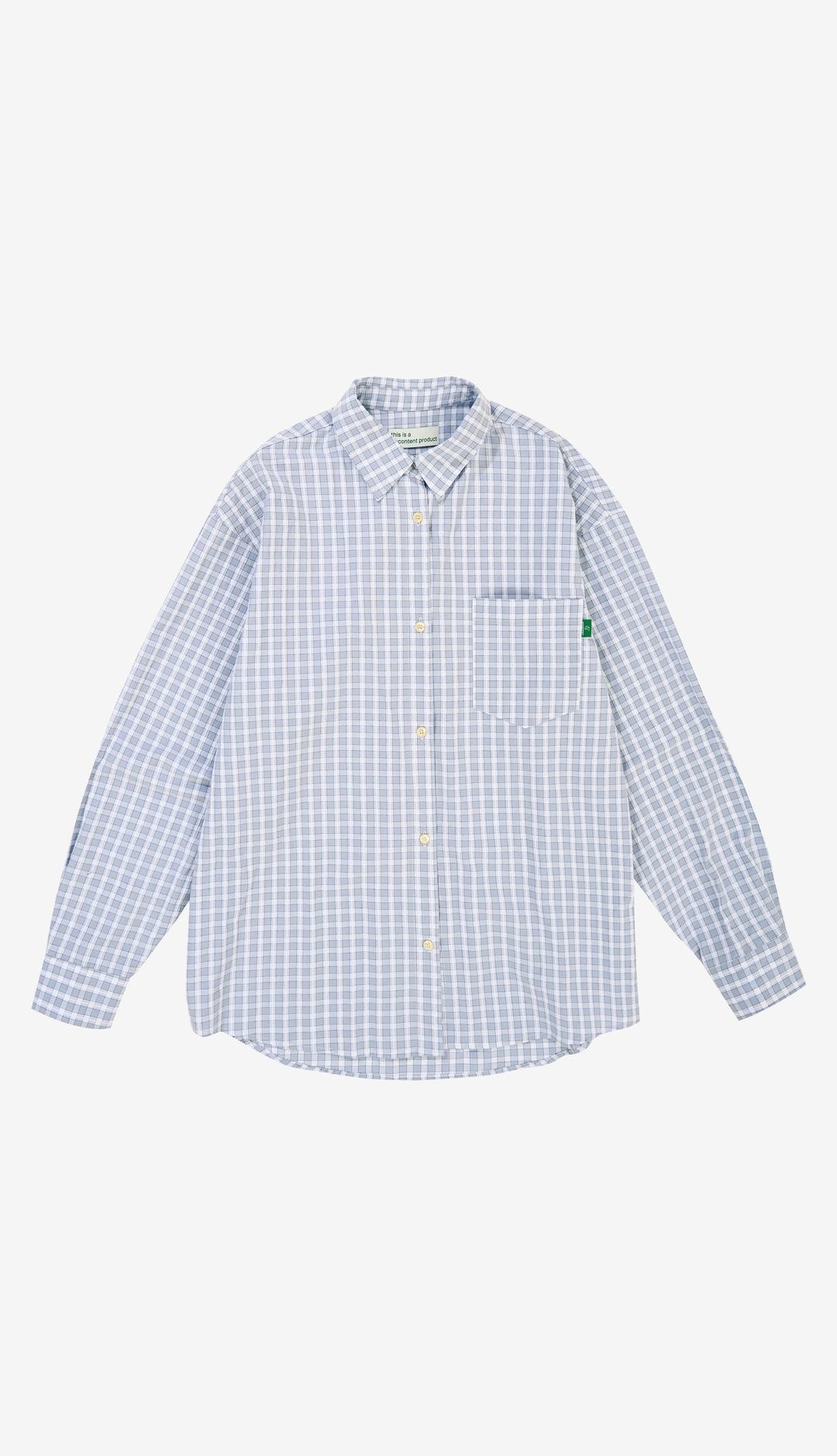 232. Gingham Check Shirt _ Grey