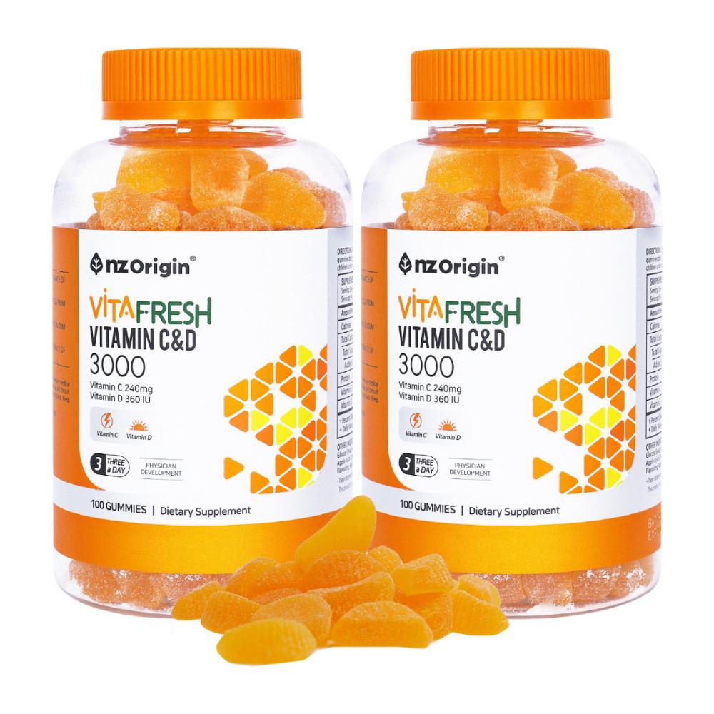 엔젯오리진 비타프레쉬 귤젤리 비타민 C&D 3000mg x 100구미(3개월분) x 2개