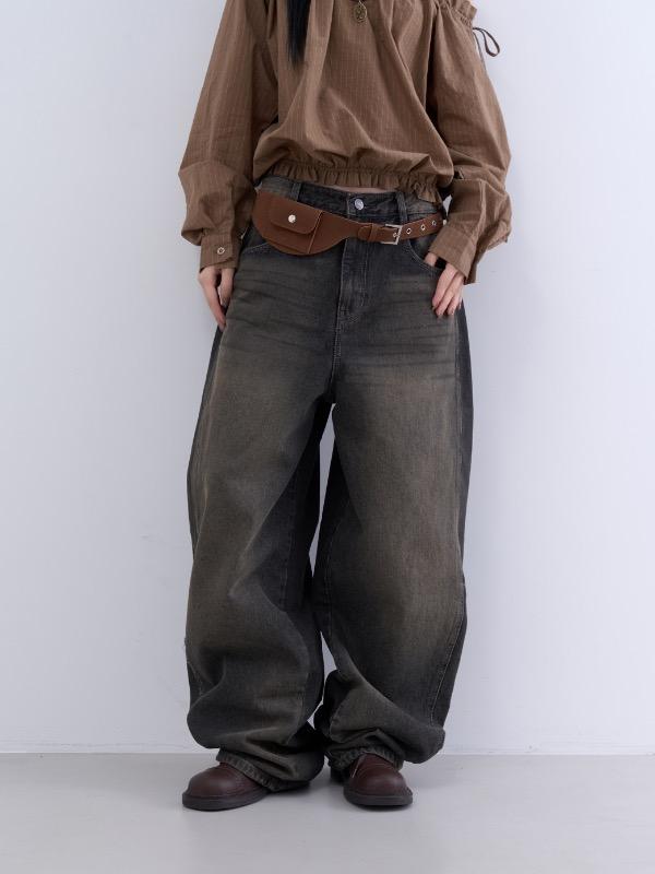 로웨어 vintage dart washing denim pants