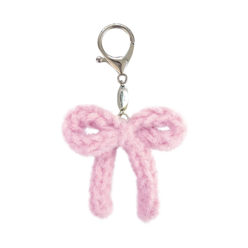 [Handmade] 핑크 크로셰 리본 키링