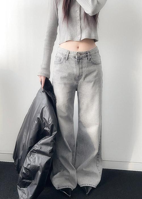 애쉬 미들 로우라이즈 진