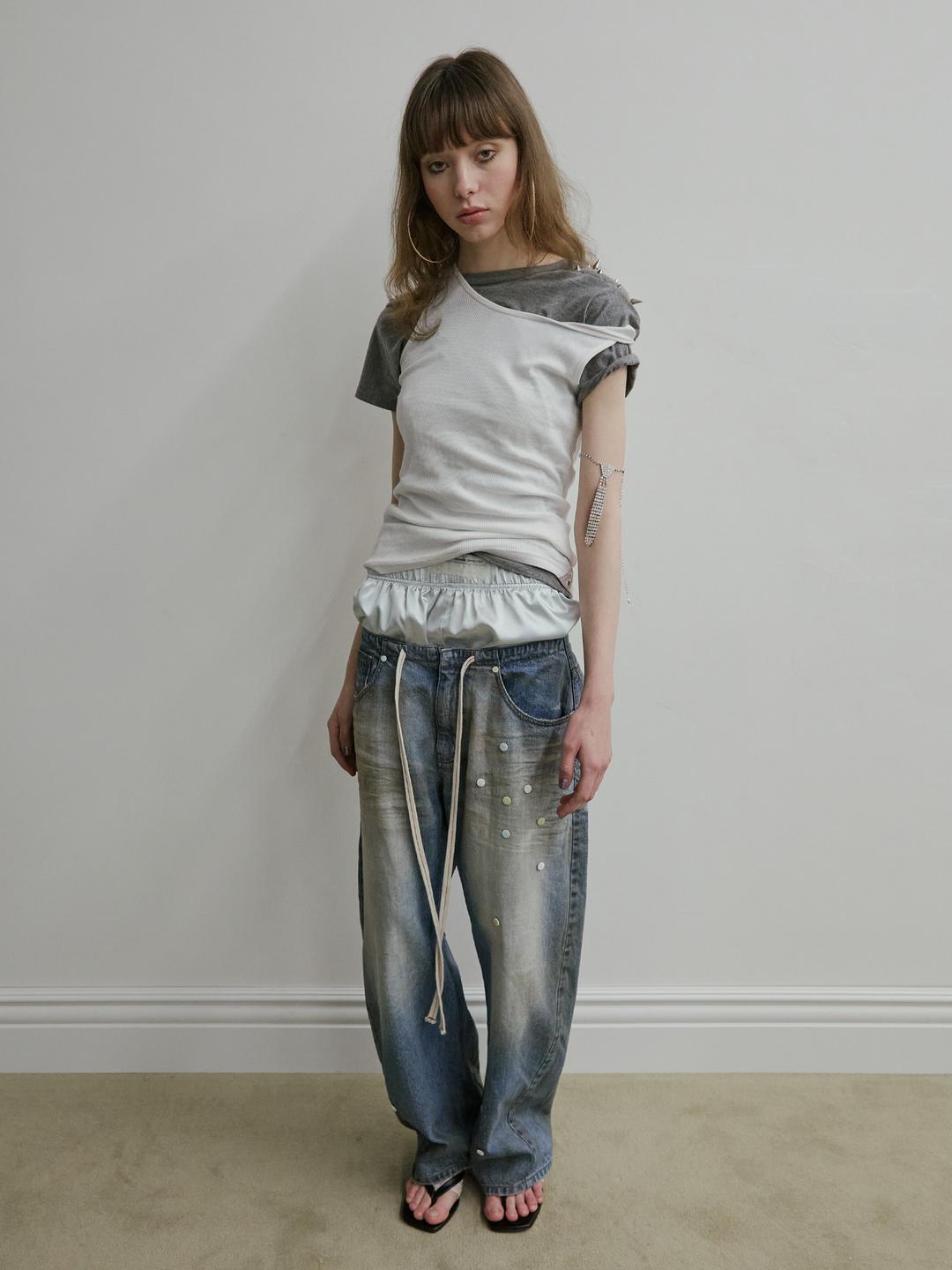 Pill Denim Pants Light Blue