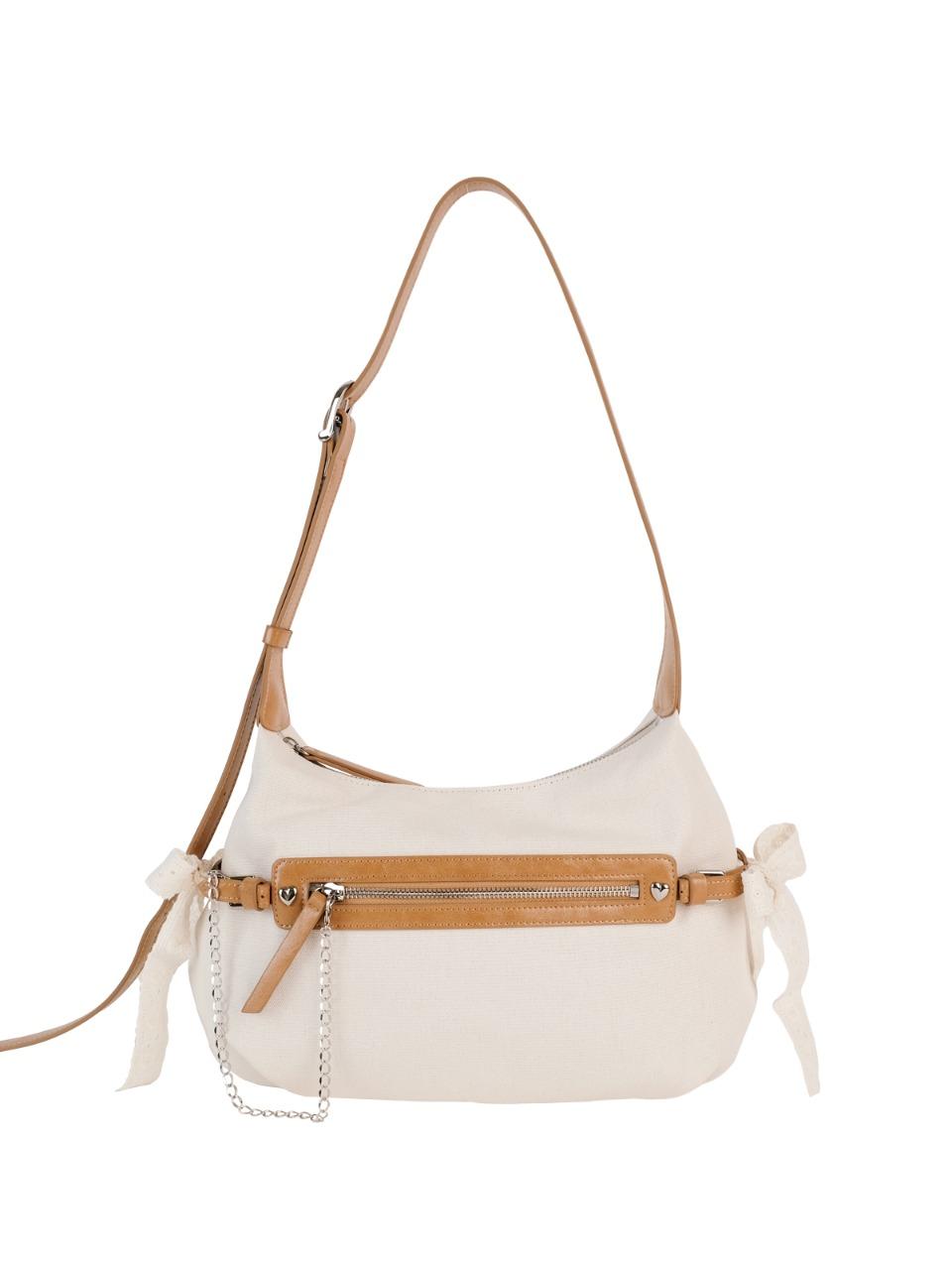 [ NEW | 4/4 18:00 OPEN ] Belted ribbon bag_canvas caramel