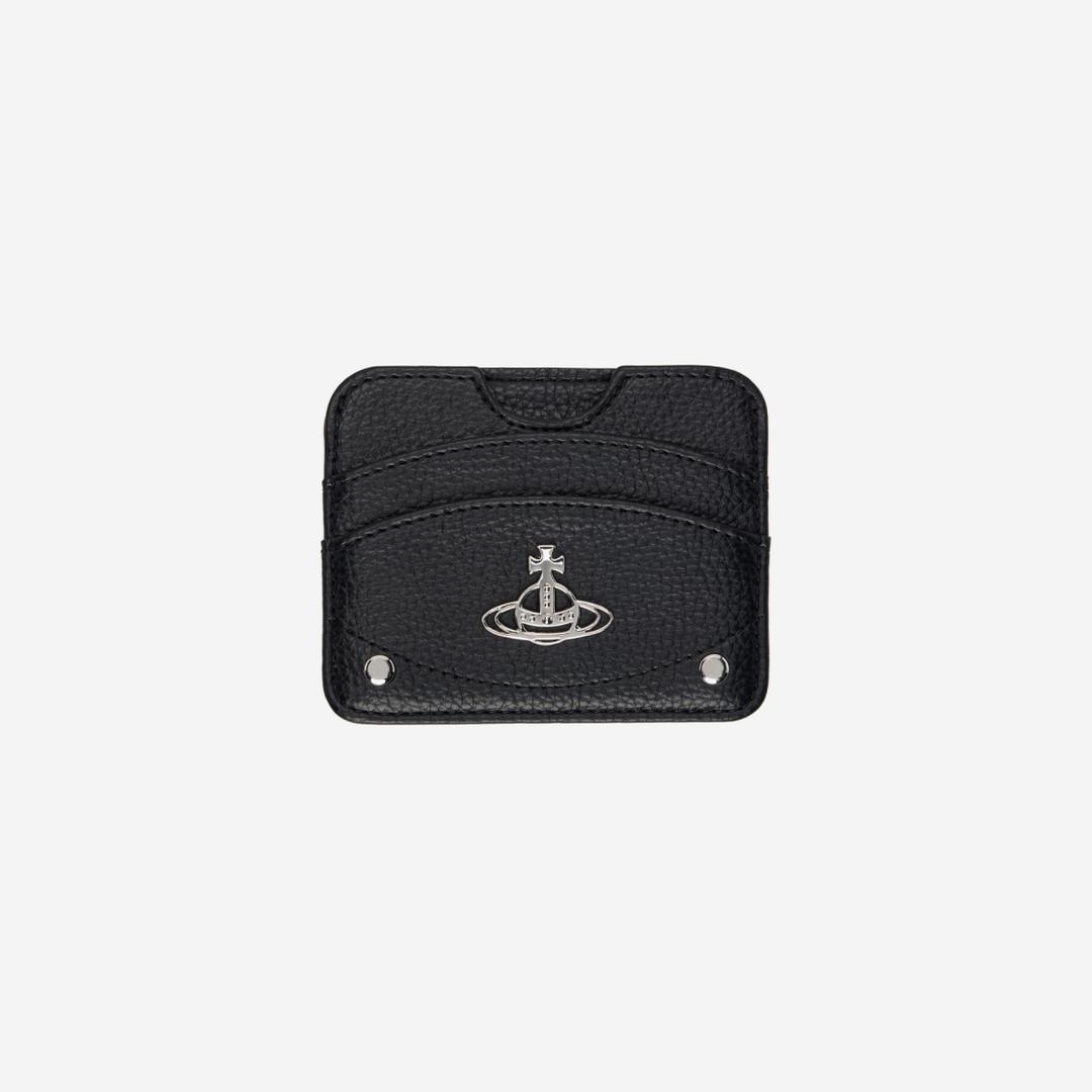 Vivienne Westwood Re-Vegan Grain Half Moon Card Holder Black