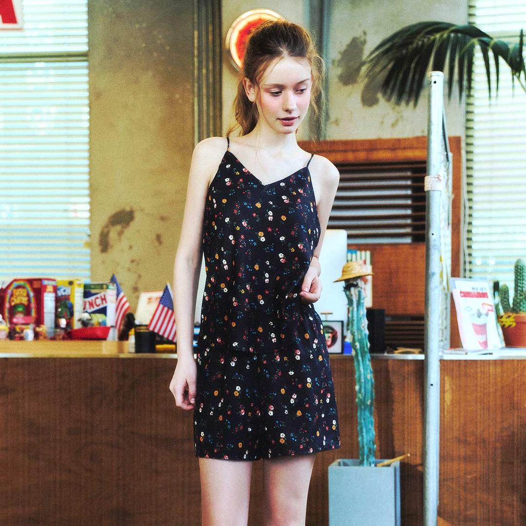 플라워 슬립&쇼츠바지 세트 (SEVE109S)