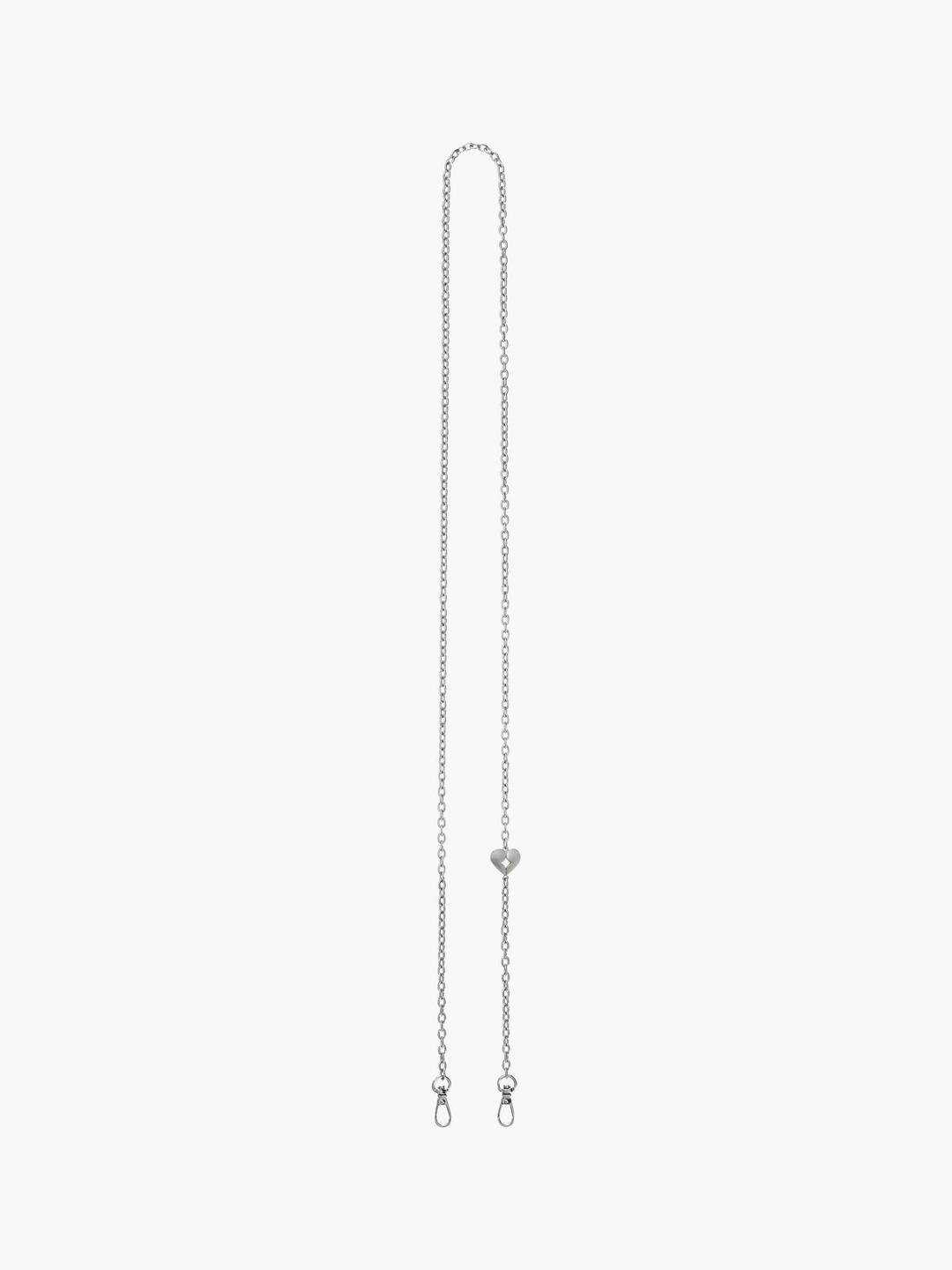 HEARTY LONG STRAP - SILVER