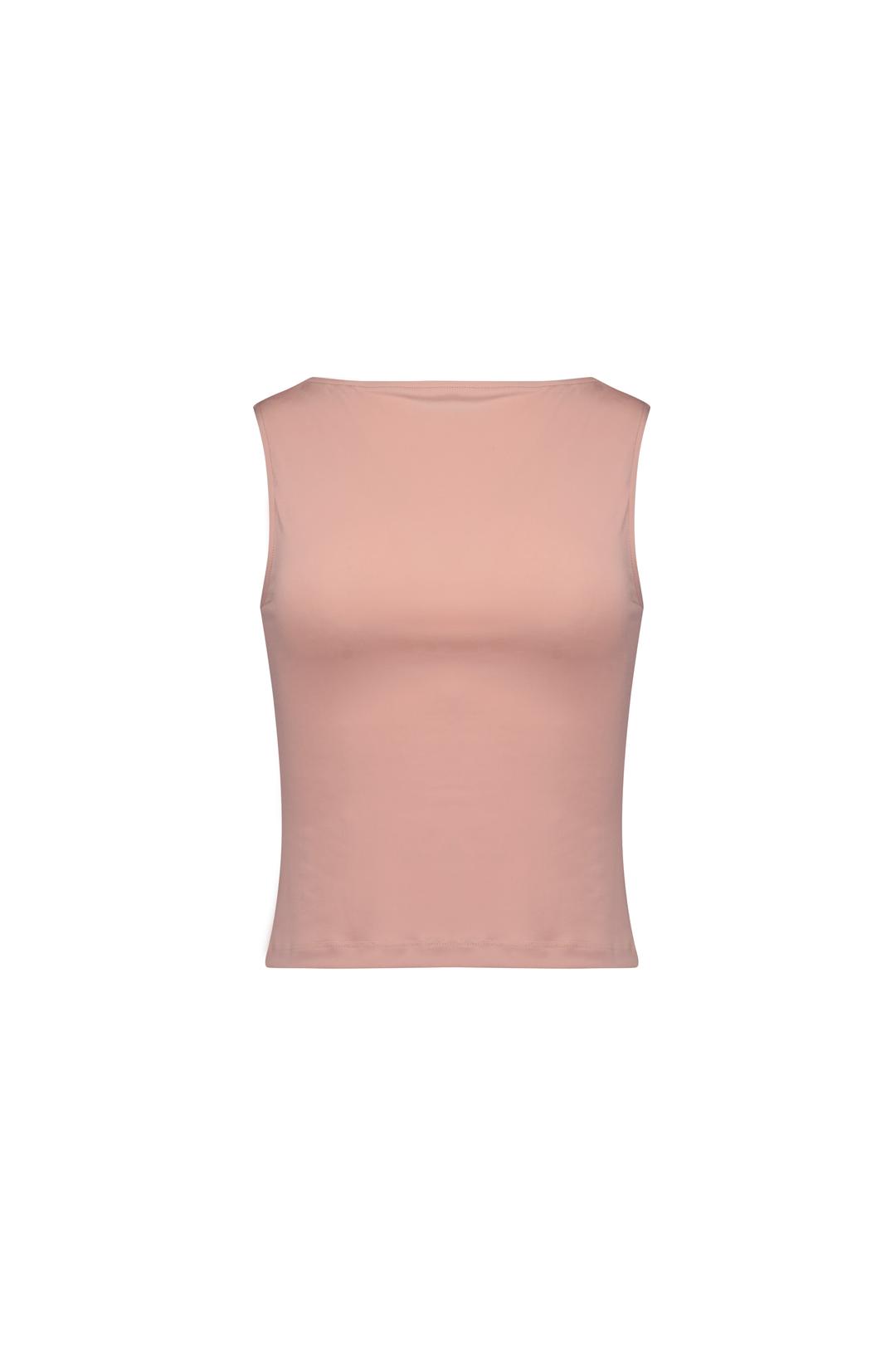 BOAT NECK SLEEVELESS (SALMON PINK)