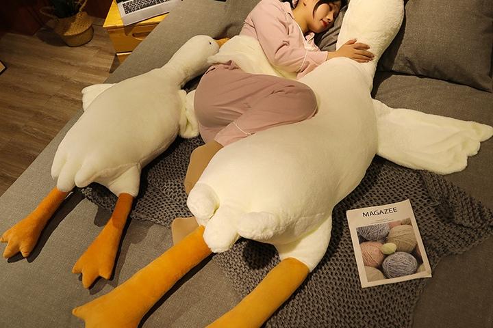 거위 바디필로우 인형 안고자는베개 애착인형 침실인테리어