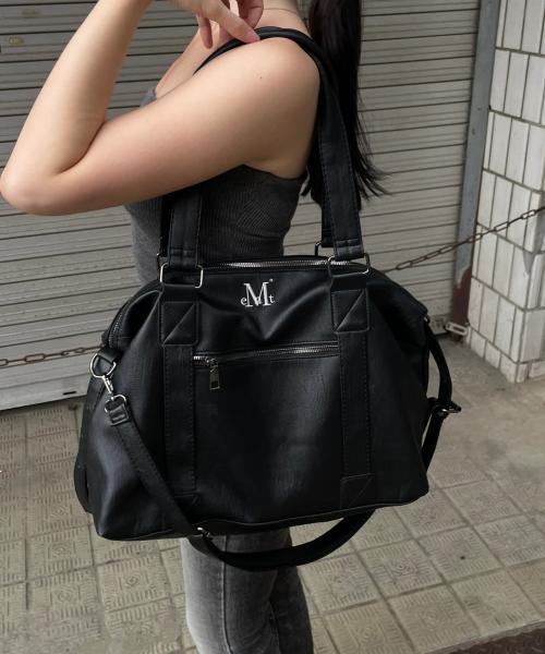 링클 레더 토트백