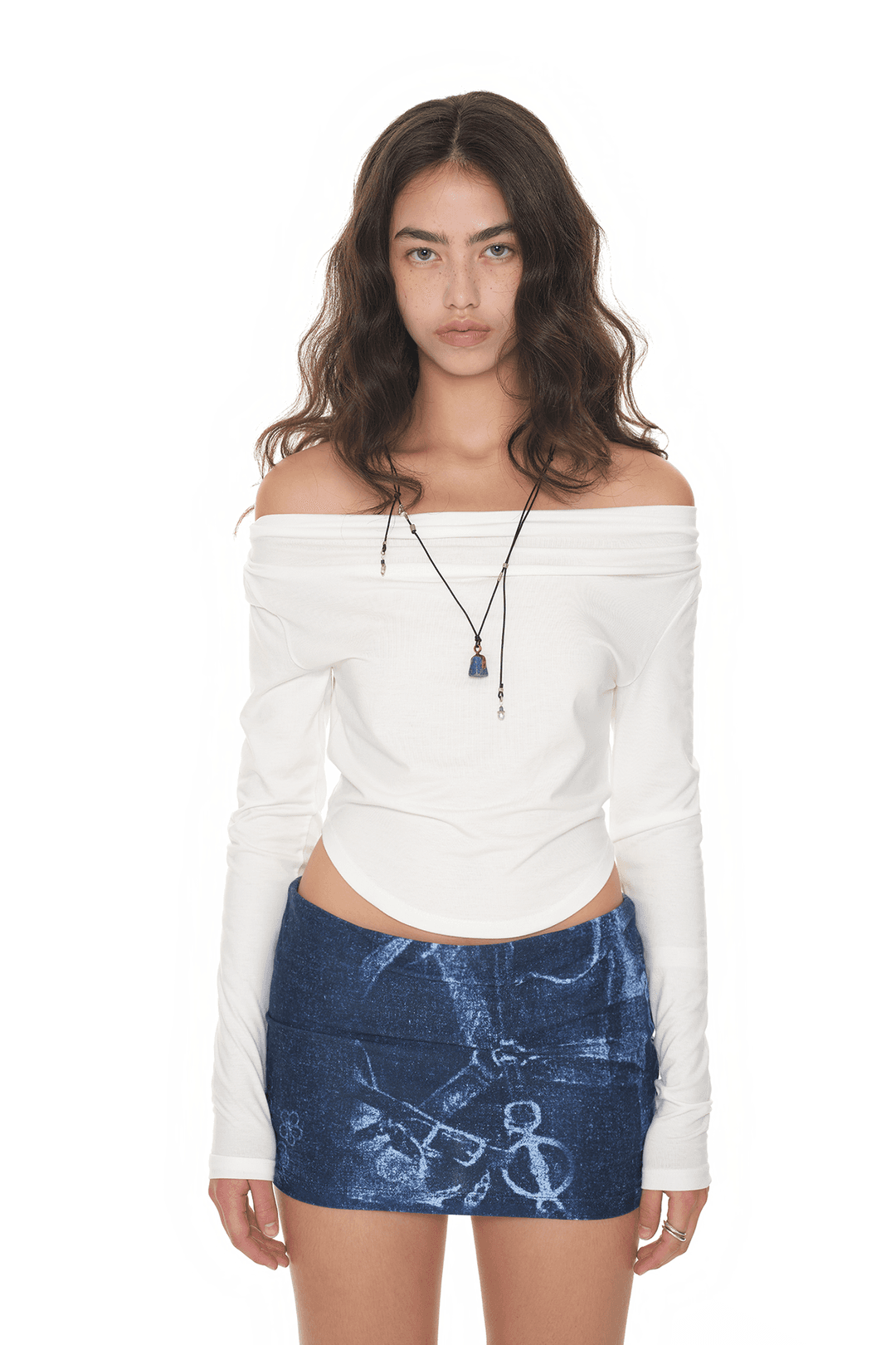 ONE SHOULDER LONG SLEEVE TOP (WHITE)