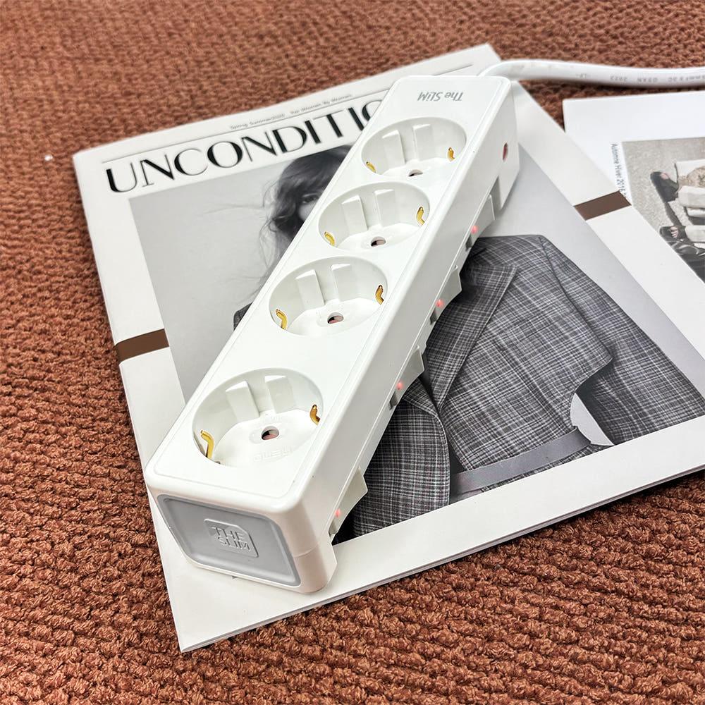 국산 멀티탭 고용량 더슬림 디자인 USB형 개별스위치 멀티콘센트 네모탭 개별4구 3m 