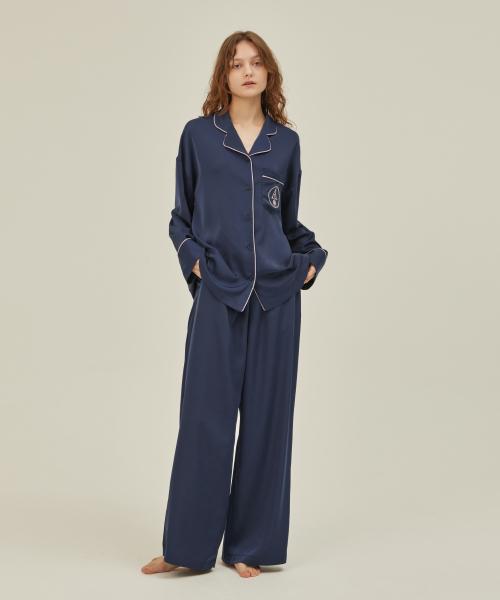 CLASSIC ROUND PAJAMA SET_royal navy