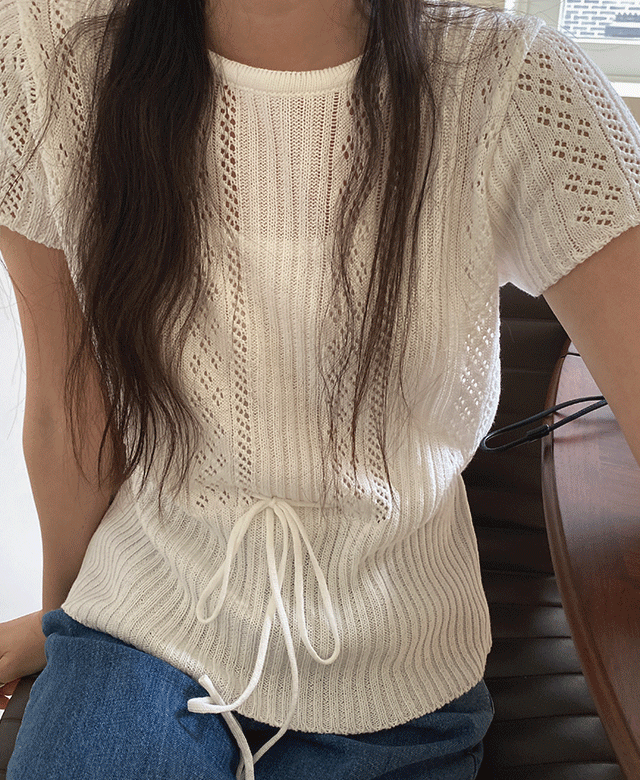 킨다베이지 아리엘 스카시 스트링 니트 (2color) (*3500장 돌파)