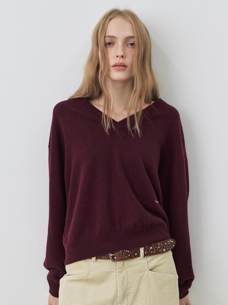 캐시미어 솔리스 브이넥 니트_5COLORS