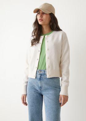 버튼 업 니트 가디건