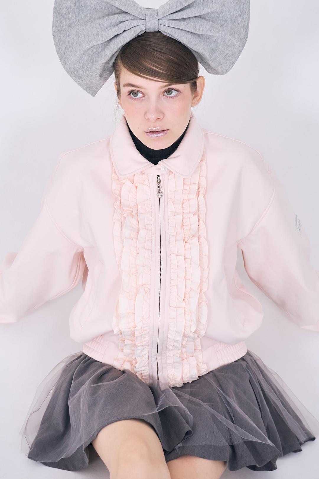 ”FONDANT” NYLON JACKET -BABYPINK- | mieya mieya