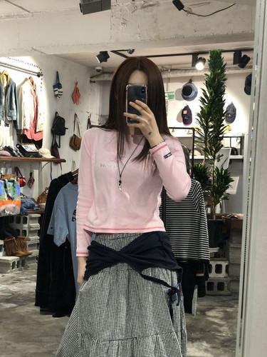 Blue Cross Spicy Label light-pink long sleeve t-shirt