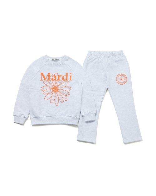 KIDS SETUP SWEATSHIRT FLOWERMARDI_HEATHER ORANGE