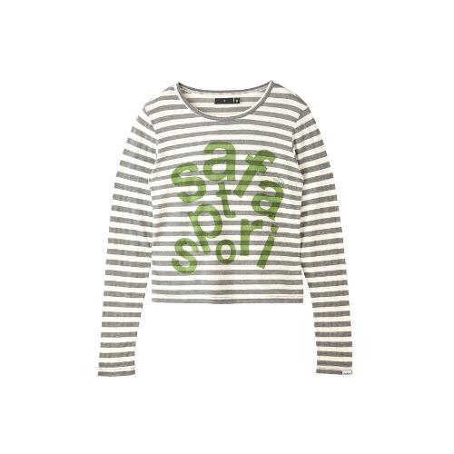 1/2 TICKETING STRIPE BODER TEE (GREY)