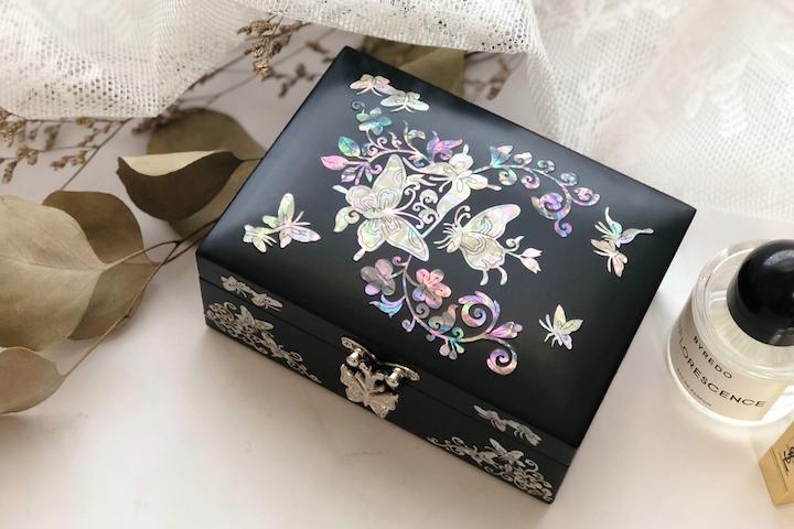 무광 제나 나비 주얼리 보관함 / 자개보석함