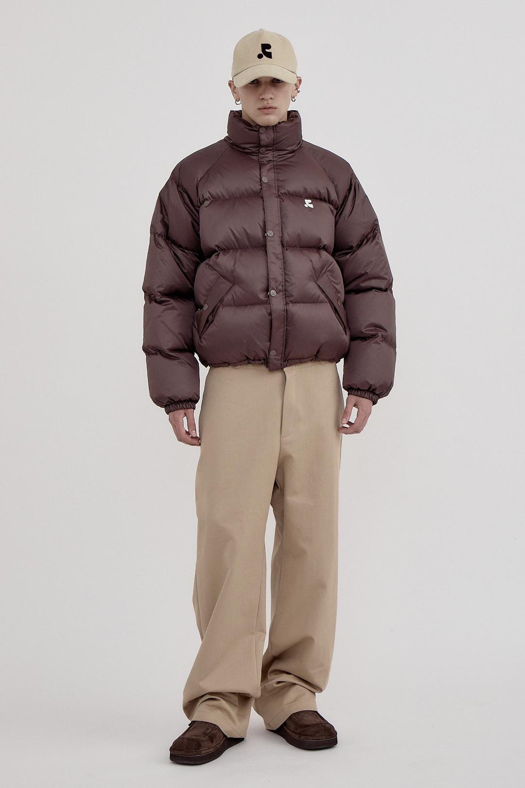 RR LOGO DOWN JACKET - BROWN