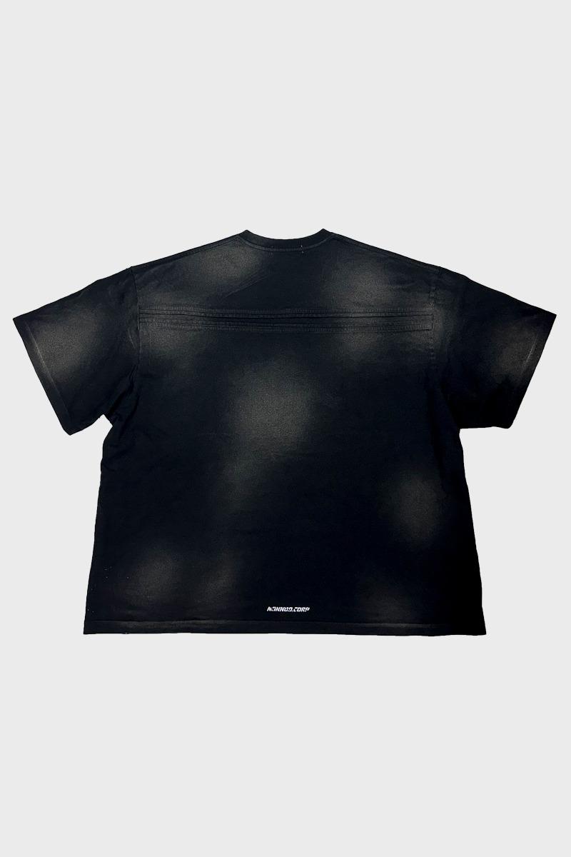 Back detail t shirt - Washed Black