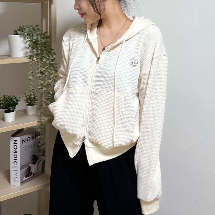 [상비추천/~77] 스테이 와플 투웨이 후드집업