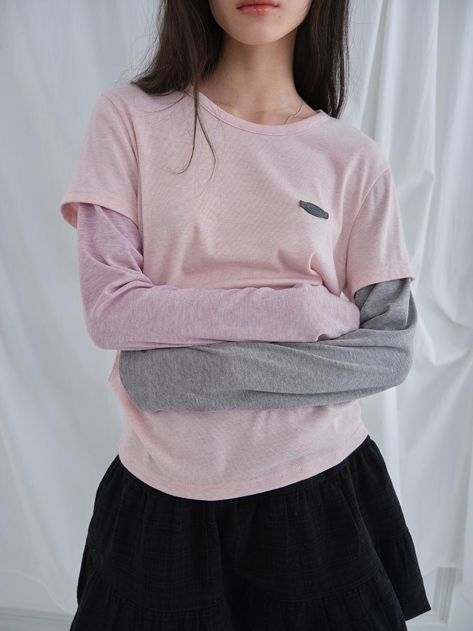 [3/13 예약배송]Dreamy Layered Tee (Pink)